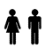Title: Symbol for People  - Description: Woman and Man Symbol for family